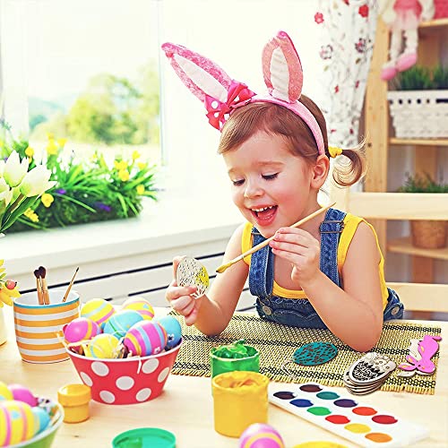 Secalife 20 Pcs Wooden Easter Eggs Wood Easter Tags Unfinished Wooden Easter Ornaments Eggs Bunny Wooden Gift Tags With Strings For Kids Diy Easter Crafts Easter Decoration (Egg 2) #TOP5