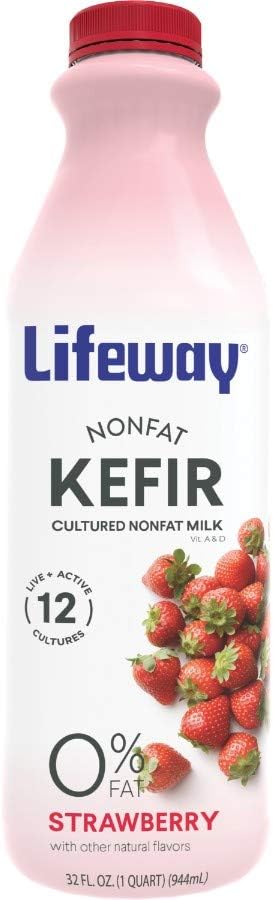 Lifeway Probiotic Non Fat Strawberry Kefir, 32 Ounce -- 6 per case.