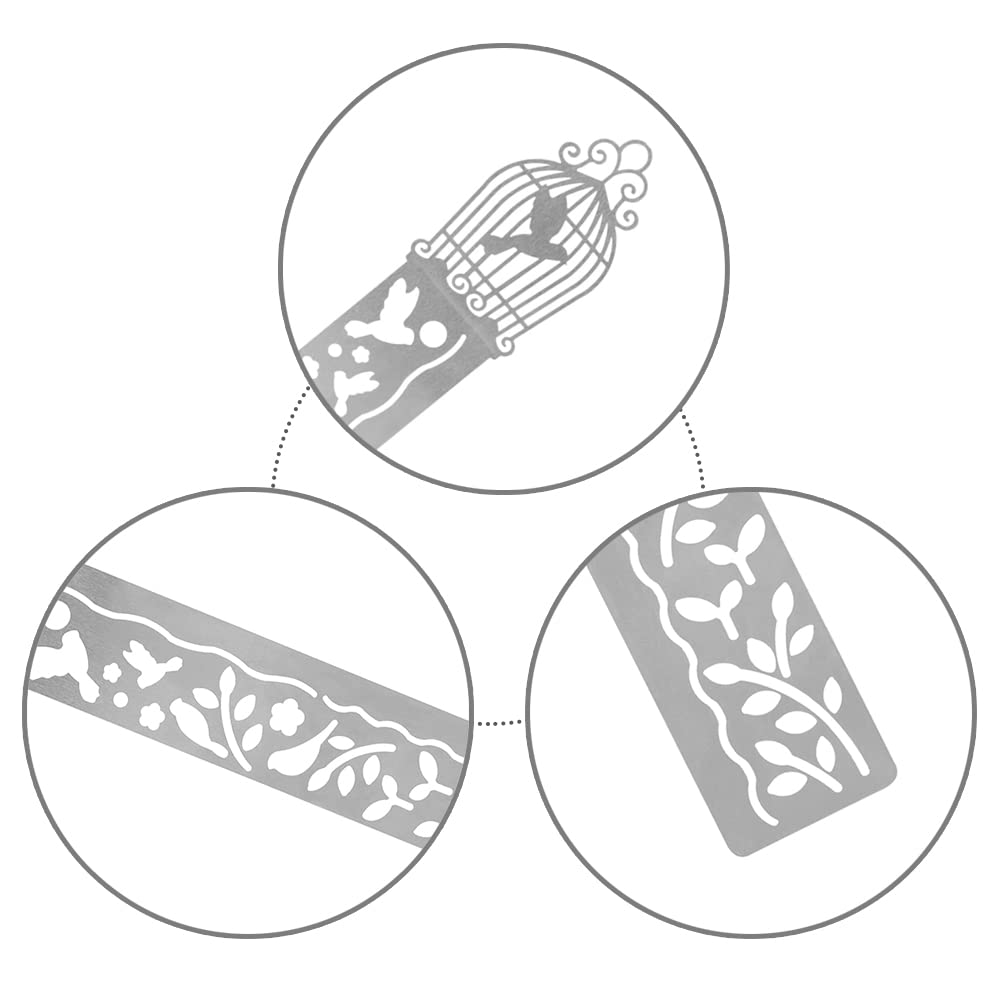Hollow Ruler Creative Birdcage Drafting Ruler Multifunctional Bookmark ...