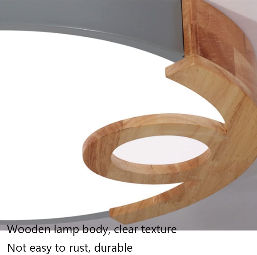 Led Stepless Dimming Flush Mount Ceiling Light Round Led Ceiling Lamp with Remote Simple Flat Light Light Color Changeable Flush Mount Fixture for Living Room and Bedroom/Green/50Cm