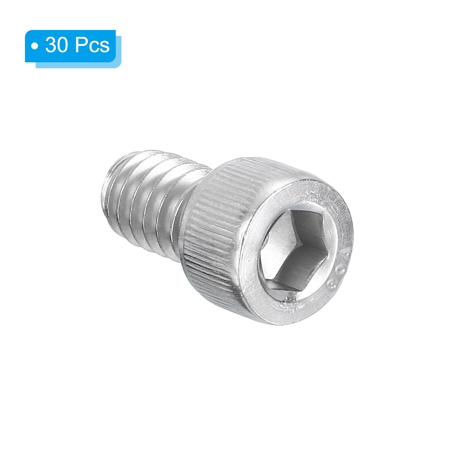 PATIKIL 1/4-20 x 3/8" Hex Socket Cap Head Screw Bolt, 30Pcs 304 Stainless Steel 18-8 - Image 3