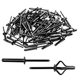 Stable et pas facile à tomber : une fois le mandrin à rivet verrouillé en place, il ne tombera pas facilement. Lorsque le mandrin est tiré, le rivet pop noir forme trois pattes pliantes, répartissant la force de serrage sur le produit