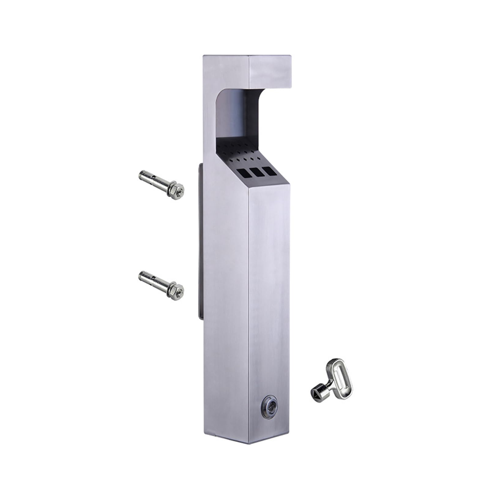 Cenicero de acero inoxidable con cerradura para colgar en la pared, para bares, oficinas, restaurantes, bares