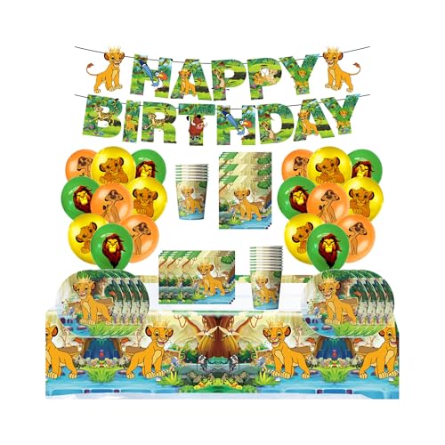 Decoraciones Cumpleaños Rey Leon Decoración Cumpleaños Rey León Globos Fiesta Lion King Guirnalda Cumpleaños Rey León Vajillas Fiesta Lion King Vajilla Cumpleaños Rey Leon Cubiertos Cumpleaños