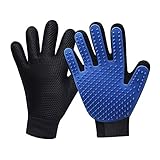 NHILES Pet Grooming Glove, Dog Hair Remover, Cat Grooming Deshedding Glove Brush, Detangle, Gentle and Efficient Massage Tool for Dog/Cat/Horse, Pet Combs One Pair