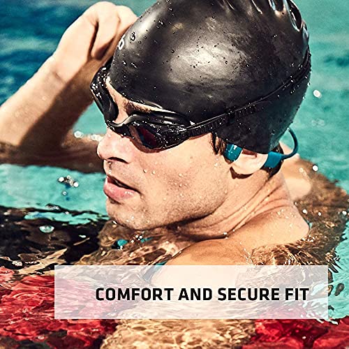 Aftershokz Xtrainerz Bone Conduction MP3 Swimming Headphones with Swim Cap, Sapphire Blue - Thumbnail 3