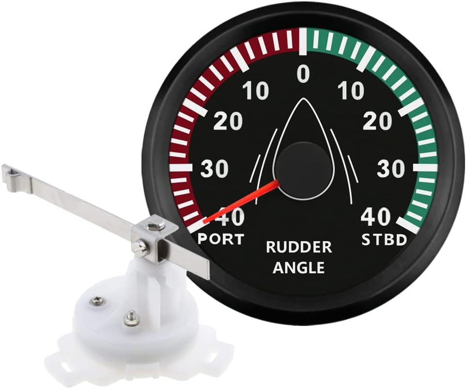 ELING Guaranteed Rudder Angle Gauge Indicator 0-190ohm with Mating Sensor with Backlight 85mm 12V/24V