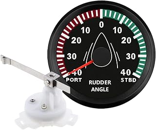 ELING Guaranteed Rudder Angle Gauge Indicator 0-190ohm with Mating Sensor with Backlight 85mm 12V/24V