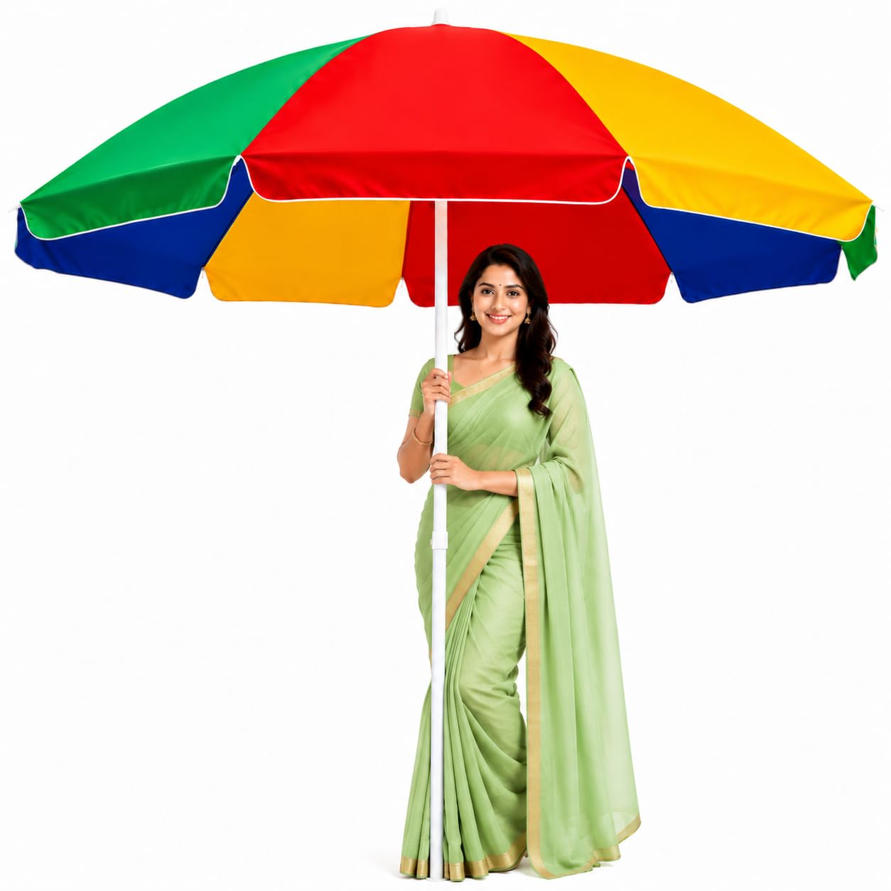 Garden Umbrella 7FT Garden Umbrella Veranda Use Outdoor Umbrella Outdoor Canopy Picnic Use Balcony Use Terrace Shade Resort Use (Multicolor)-image-45