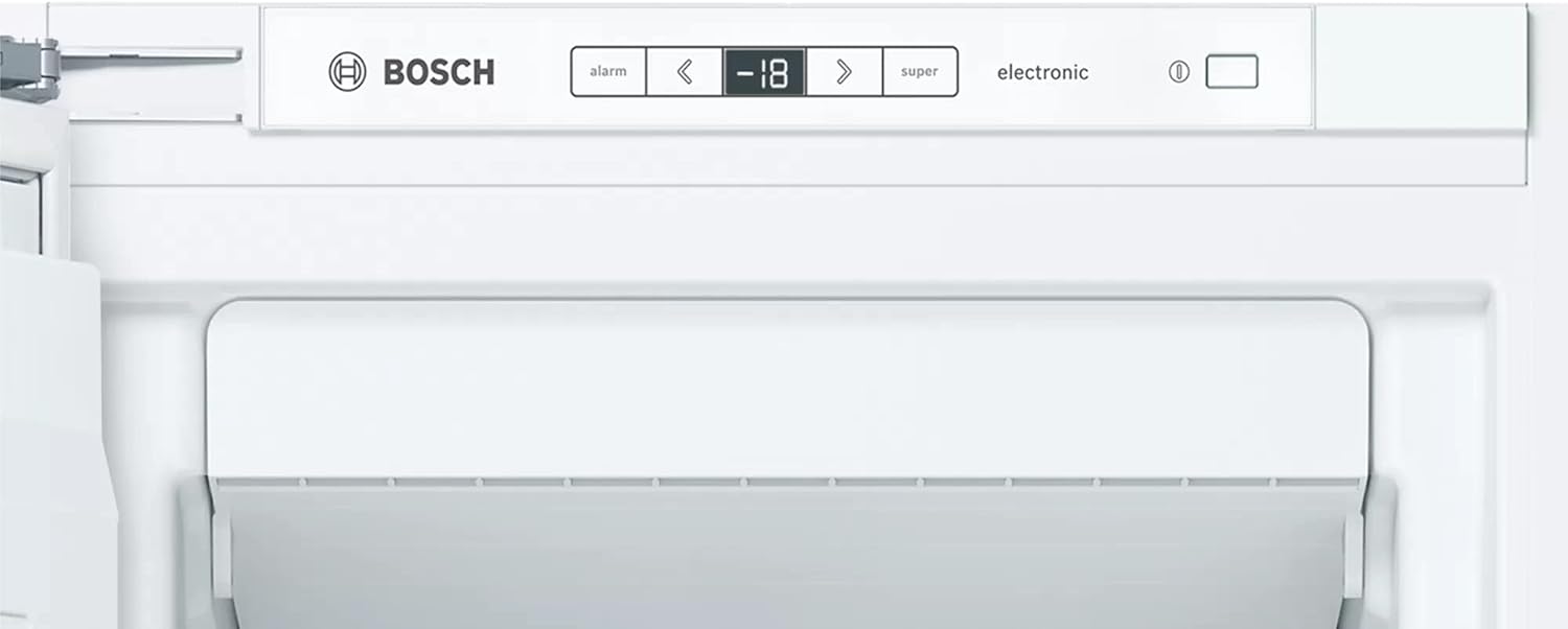 Close-up of Bosch freezer electronic control panel