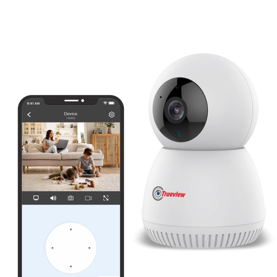 Trueview 2MP Smart CCTV Wi-fi Home Security Camera with Pan Tilt 360° View, 2 Way Talk, Cloud Monitor, Motion Detect, Supports SD Card Up to 256 GB, Night Vision, Alexa (2mp-Robot) - Image 2