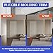 Flexible Molding Trim, 10ft Peel and Stick Caulk Strip, Soft, Waterproof, Stain-Resistant, Suitable for Home Decoration in Bathroom, Kitchen, Floor, Wall and countertop Dark Brown