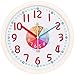 TXL Kids Wall Clock Baby Nursery Large 12" Wall Clock in Kid's Room Clock Bedroom Silent Non Ticking Analog Quartz Home Colorful Read Learn Time for Unisex Kid Room/Nursery Playroom/School(Beige)