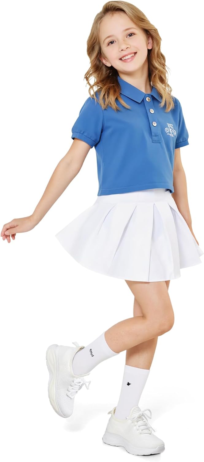 RUNSIDE Girls Lightweight Sneakers Kids Lace-up Tennis Running Shoes, Breathable Walking Shoes for Toddler/Little Kid/Big Kid - Image 2