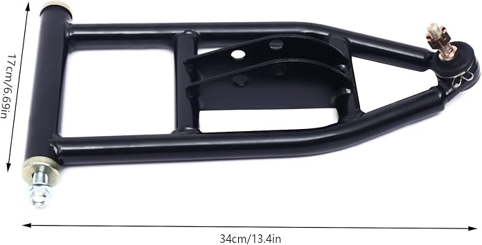 340mm Front Suspension Arm Assembly Kit, Suspension Swingarm Upper/Lower A Arm Steering Strut Knuckle Spindle &Wheel Hub Fit for Buggy Electric ATV Quad Bike Buggy Go Kart Parts