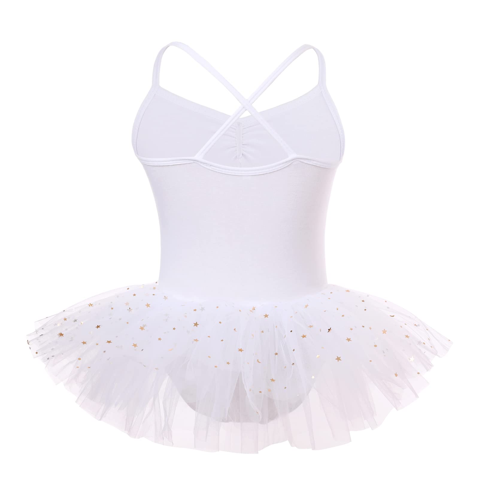 Bezioner Maillot de Danza Tutú Vestido de Ballet sin Mangas Gimnasia Leotardos Algodón Body Clásico para Niñas