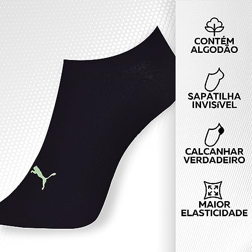 Kit 09 Pares Meias Puma Sapatilha Invisível Feminino Adulto | KIT - E | 34-39