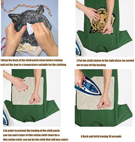 Ulricar Tiger Head Embroidered Patch Embroidery Badge Self-Adhesive Embroidered Stickers Armband Emblem Applique For Clothes Caps Jacket Jeans #TOP7