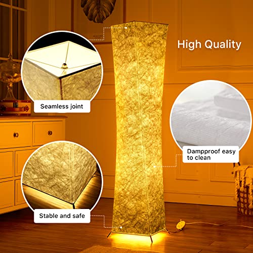 Chiphy Floor Lamp, Dimmable 39" (Xs) Tall Standing Lamp, 3 Levels Adjustable Brightness 12Wx2 Led Bulbs, Column Floor Light W/White Fabric Shade, Home Decor For Living Room, Bedroom, Kids Room #TOP6