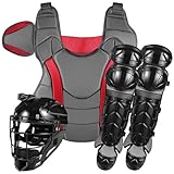 Baseball Catcher’s Gear Kit | Includes Chest Protector, Helmet, Leg Guards | Lightweight & Breathable – Baseball Protective Equipment | Ages 15 & Older