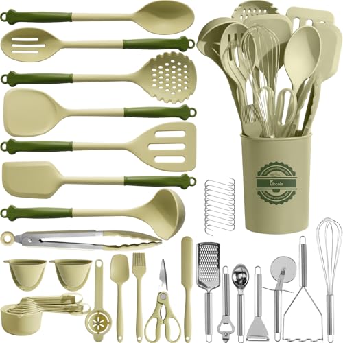 Kikcoin 43Pcs Silicone Cooking Utensils Set
