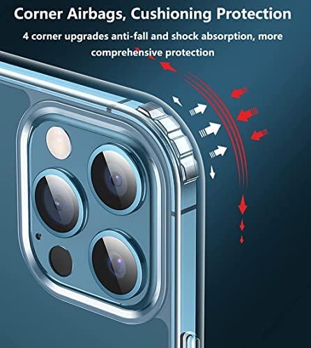YUAI Designed for iPhone 13 Pro Max Case, Magnetic Cover Compatible with MagSafe Accessories & Charging, Crystal Clear Anti-Yellowing Shockproof Protective Thin Phone Case
