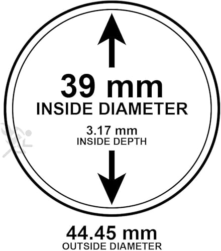 Miniatura 3 de 25 cápsulas Air-Tite H39 (1.535 in) de ajuste directo para monedas de 1 oz de plata y cobre