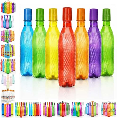 Image of TAVASYA Unbreakable 1 Litre Ripple Design Water Bottles | Pack of 3 | Multicolor | Leakproof Screw Cap | BPA-Free | Bottles for Fridge, Gym, Home, Office, School and Travel