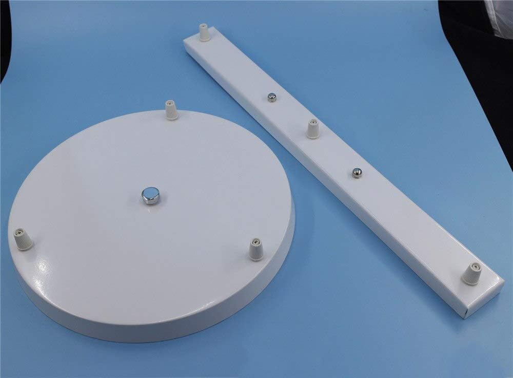 Lamp Bases DIY Lighting Accessories Ceiling Plate Black/White Iron for Lamp Bases 3 holes 25-60cm Straight/Round Base Fittings - (Color: Black; Base Type: Circle 60cm 3 hole)