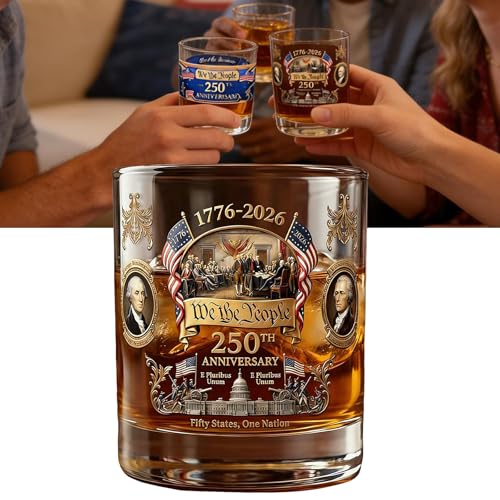 America We The People Heritage Whiskey Glass 1776-2006