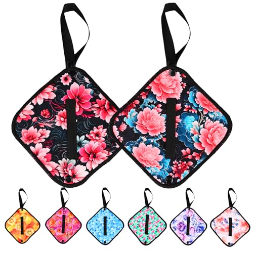 Wanbeiooray Reusable Pee Cloth for Women (2 Pack) – Hygienic Female Urination Solution, Quick-Dry Washable Toilet Paper Alternative for Hiking, Camping, Travel & Outdoor Adventures (1Black Flower)