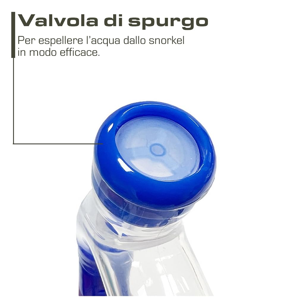 Boccaglio Frontale Nuoto Professionale | Tubo Respiratore Frontale per Allenamento Tecnico e Resistenza in Piscina | Snorkel Stabile ed Ergonomico per Nuotatori Agonisti e Amatoriali - Adulto