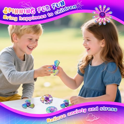 Image of 6 Pack Metal Fidget Spinner for Kids and Adults, Fidget Toys for Focus, Stress Relief, ADHD & Anxiety, Sensory Fidget Set for Blue Monday Relief