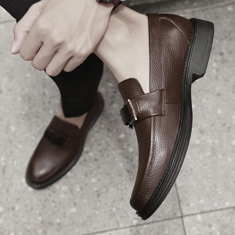 Men's Comfort Oxford Dress Shoes Classic Pointed-Toe Derby Business Casual Formal Leather Shoes2