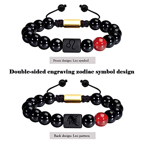 Vlinras ZODIAC-BR-LIBRA-L-BRAIDED Libra Gifts Men Women Zodiac Libra Bracelet Braided Adjustable Black Onyx Horoscope Birthday Jewelry thumb #5