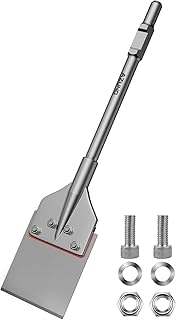 HEX Shank Floor Scraper Chisel Bits, AZUNO 6 x 25'' Heavy Duty Thinset Removal Tool for 1-1/8"(30mm) HEX Rotary Hammer&Jack Hammer, for Removing Thinset, VCT Tile, Ceramic Tile, Carpet, Wood Flooring