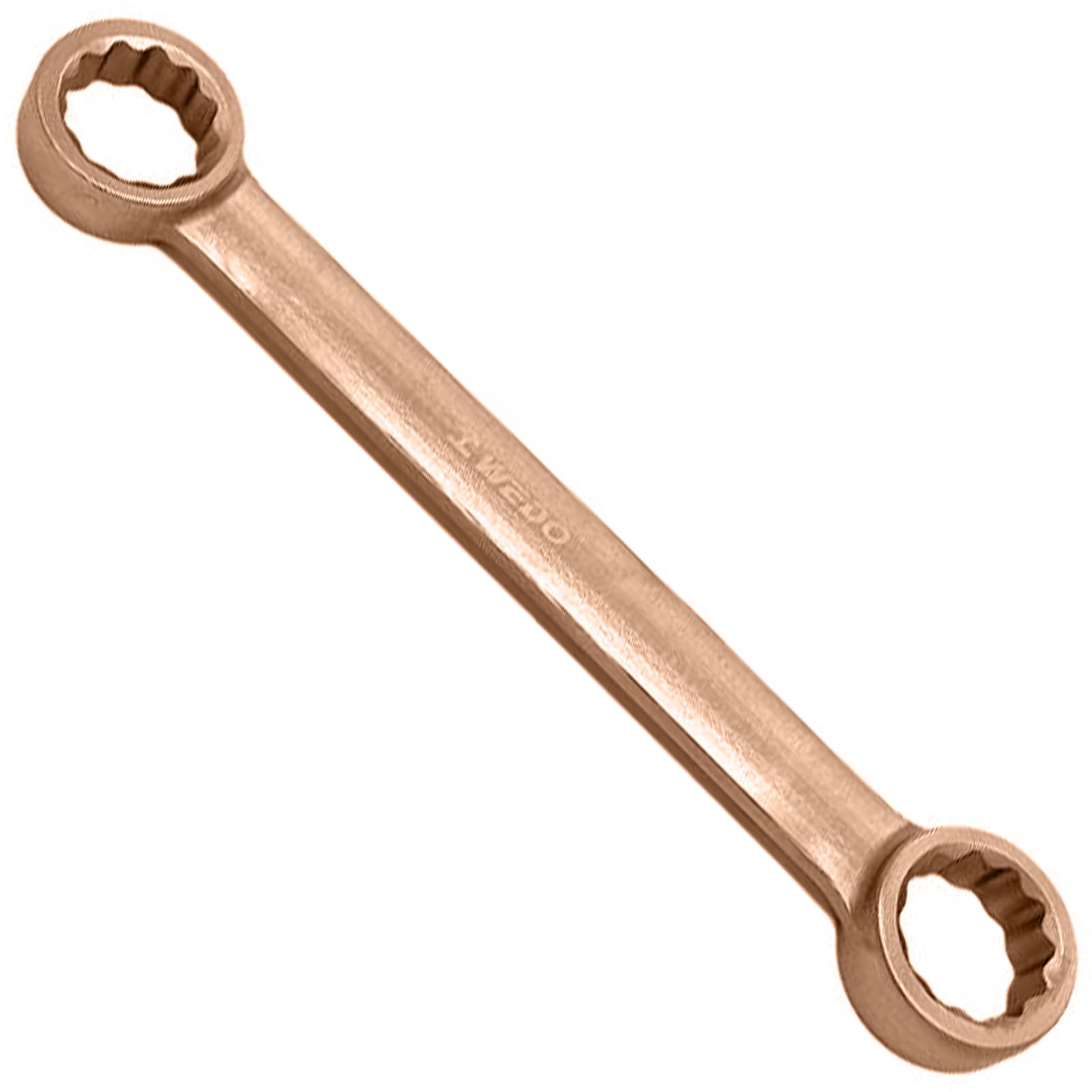 WEDO Llave sin chispas,llave inglesa,caja plana doble,forjada,llave de seguridad sin chispas,resistente a la corrosión,bronce berilio,DIN,aprobado por BAM/ATEX 30x32mm de ancho