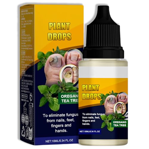Nail Fungus Treatment, Plant Drops for Nails Care, Nail Repair Treatment, Oregano Tea Tree Oil Toenail Fungus Treatment, Fix & Renew Damaged, Broken Nails for Toenail and Fingernail