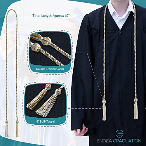 Image of Endea Graduation Single Honor Cord Two-Color (White /Gold)