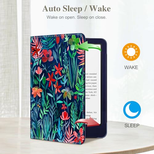 Image of Fintie Case for 7 inch /6.8 inch Kindle Paperwhite(12th /11th Generation-2024 /2021) and Kindle Colorsoft Signature Edition -Slim Foldable Stand Cover Auto Wake /Sleep for Paperwhite 2024, Jungle Night