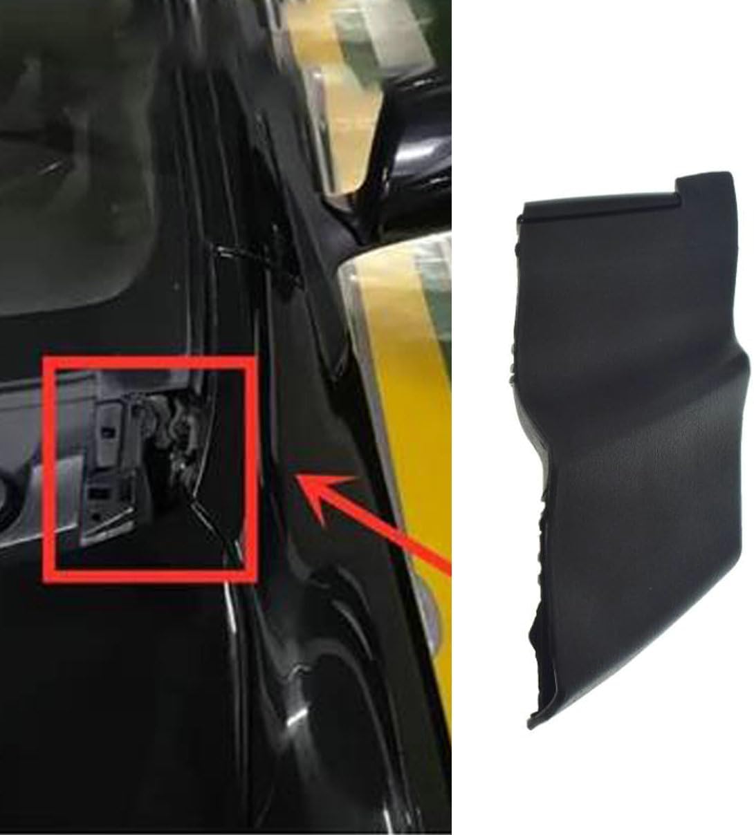 2pcs Front Wiper Side Cowl Extension Cover Compatible for Toyota Yaris 4 Doors 2006 2007 2008 2009 2010, Windshield Cap Left and Right Side Trim