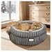 BALANCE Cat Bed Kitten Bed, Washable Round Cat Beds for Indoor Cats, Super Soft Plush Faux Fur Pet Bed for Puppy and Kitten with Anti-Slip Bottom