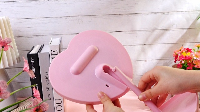 Espejo de Maquillaje en Forma de Corazón Pink 8 Piezas miniatura 7