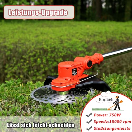 Akku Rasentrimmer für Makita-Akkus mit 5 Klingentypen Bürstenlose Rasentrimmer mit Unkrautbürste(ohne Akku) – Bild 5