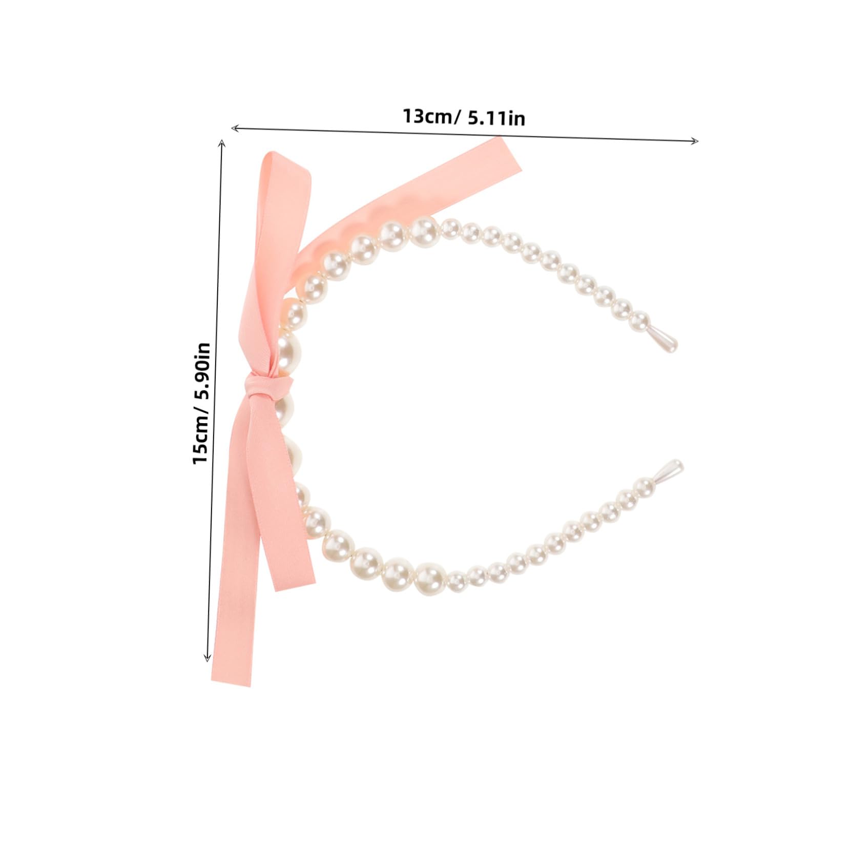 15 Piezas Diademas con Lazo de Cinta y Perlas Falsas Accesorios para Cabello Elegantes y Cómodos para Mujer Diseño Fino y Ligero para Diario y Ocasiones Especiales