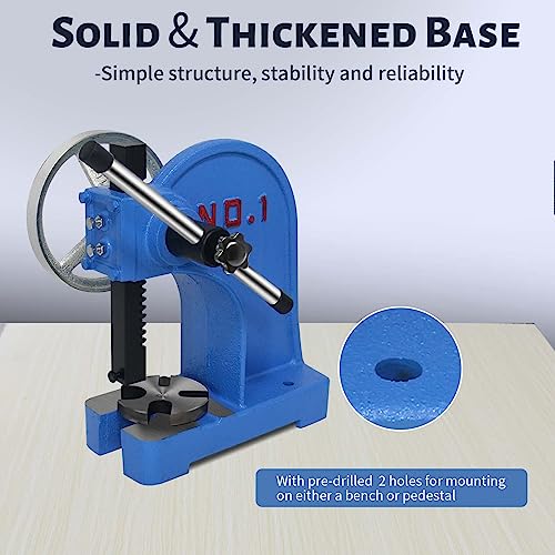 Image of Arbor Press 1 Ton,Ratchet Leverage Press with Handwheel,5.5 inch Maximum Height