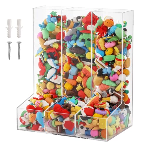 ZEAYEA Acrylic Wall Toy Dispenser, Hanging Organizer and Storage Bin