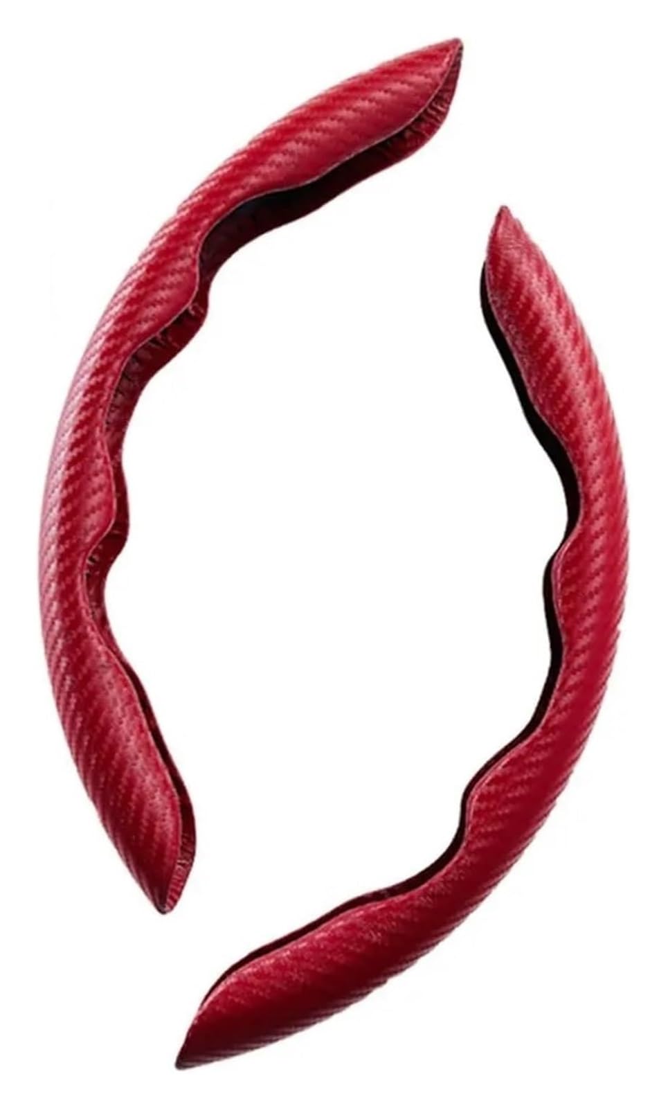 Cubierta Volante Coche Funda para Puños Volante Coche Antideslizante Ajuste Universal Fibra Carbono Funda para Fundas para Protector