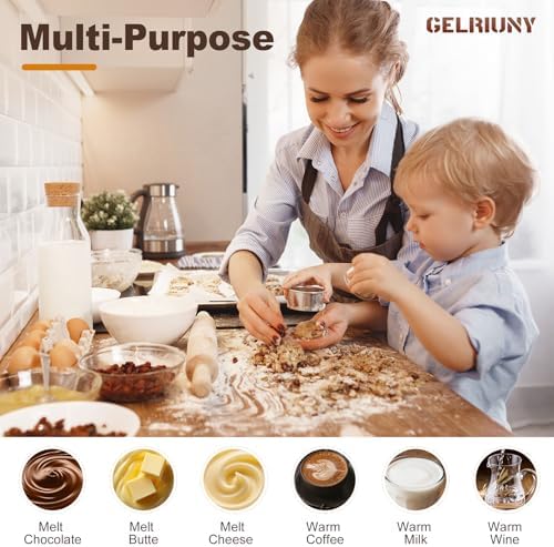 2026 Upgrade Chocolate Melting Pot,2x1L Chocolate Melting Machine(80W,110V) - 1