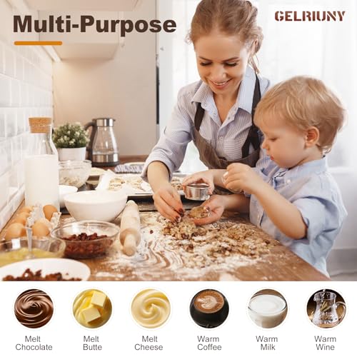 2026 Upgrade Chocolate Melting Machine, 1L Chocolate Melting Pot with Candy Dipping Tools,Electric Chocolate Tempering Machine for Chocolate,Candy,Butter Making Warming Coffee Milk Wine (40W, 110V)